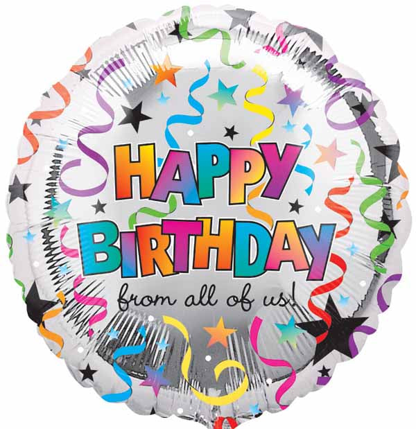 Balloon Foil 18 Inch Happy Birthday From All Of Us