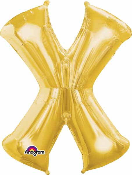 Balloon Foil 34 Inch Gold Letter X