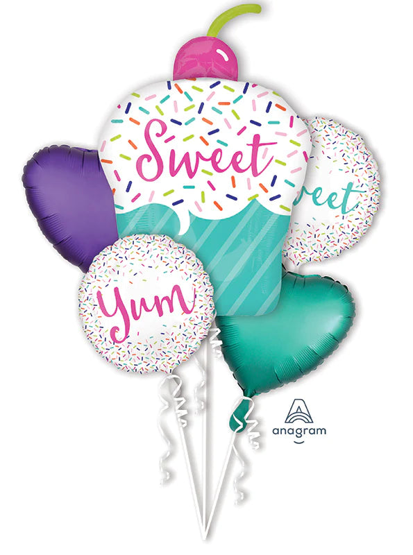 Balloon Foil Bouquet Sweet Yum Cupcake