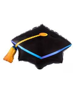 Balloon Foil Super Shape Black Grad Cap