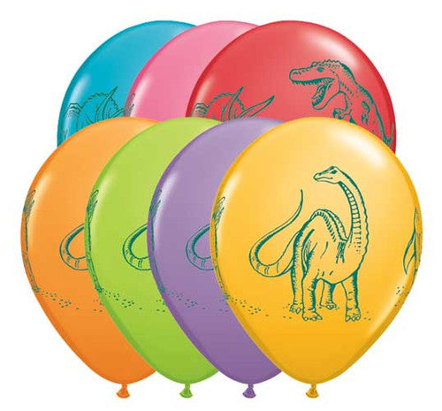 Balloon Latex 11 Inch Fashion Dinosaurs In Action ASSORTED COLOURS