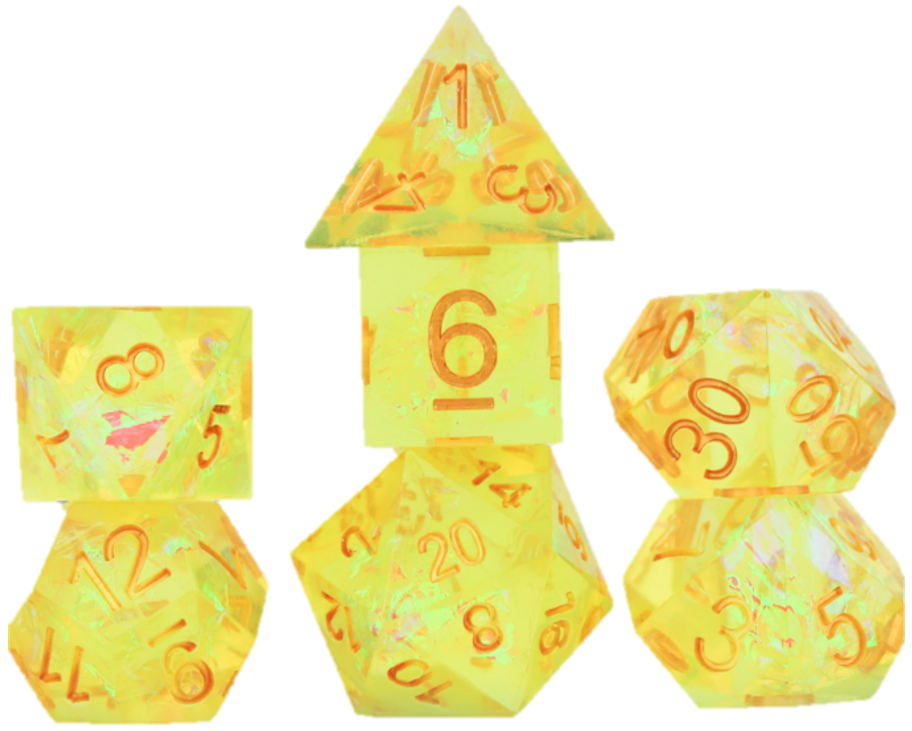 Dice SD Sharp-Edged Yellow Fairy 7-Die Set