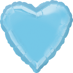 Balloon Foil 19 Inch Heart Pearl Light Blue