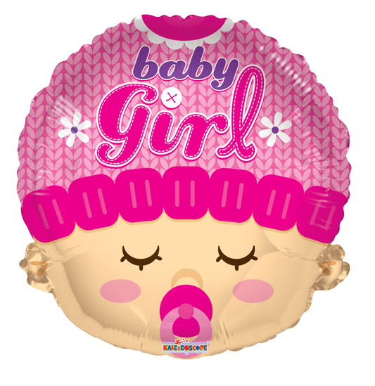 Balloon Foil 18 Inch Baby Girl Head
