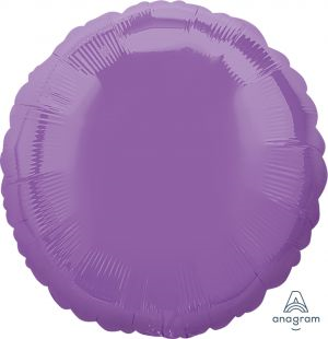 Balloon Foil 19 Inch Circle Metallic Lilac