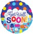 Balloon Foil 18 Inch Get Well Soon Dots