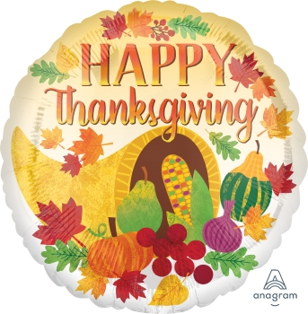 Balloon Foil 18 Inch Happy Thanksgiving