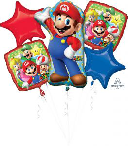 Balloon Foil Bouquet Mario Bros