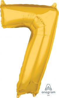 Balloon Foil 34 Inch Gold Number 7 Foil