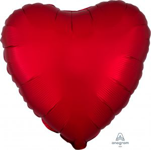 Balloon Foil 19 Inch Heart Sangria Satin Luxe
