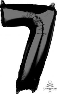 Balloon Foil 34 Inch Black Number 7 Foil