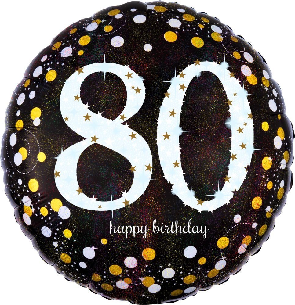 Balloon Foil 18 Inch Happy 80th Birthday
