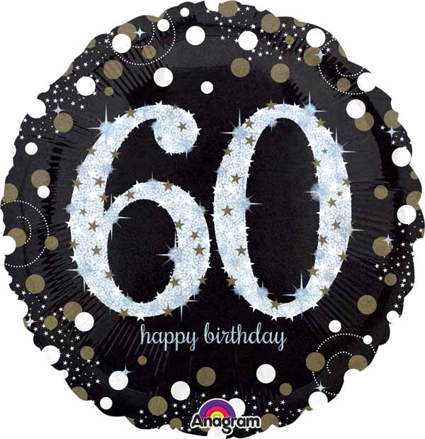 Balloon Foil 18 Inch Happy 60th Birthday
