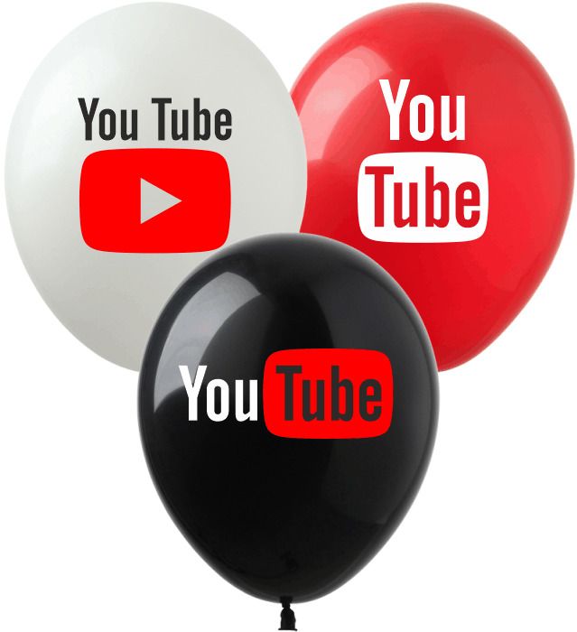 Balloon Latex 11 Inch Fashion You Tube Assorted Colours