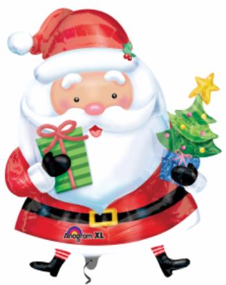 Balloon Foil Super Shape Santa With Tree