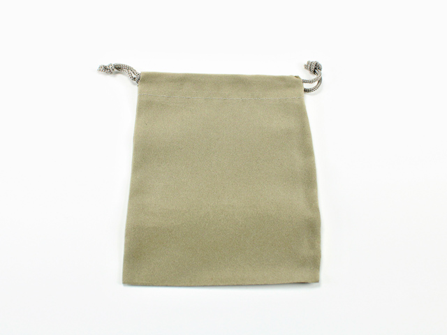SUEDECLOTH DICE BAG - SMALL GREY