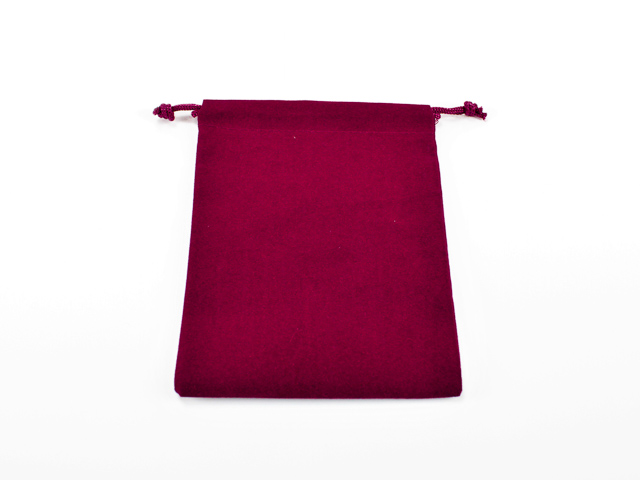 SUEDECLOTH DICE BAG - SMALL BURGUNDY