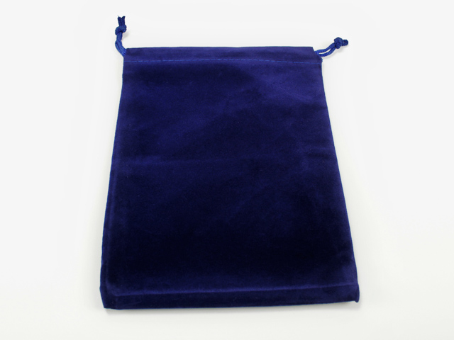 SUEDECLOTH DICE BAG - LARGE ROYAL BLUE