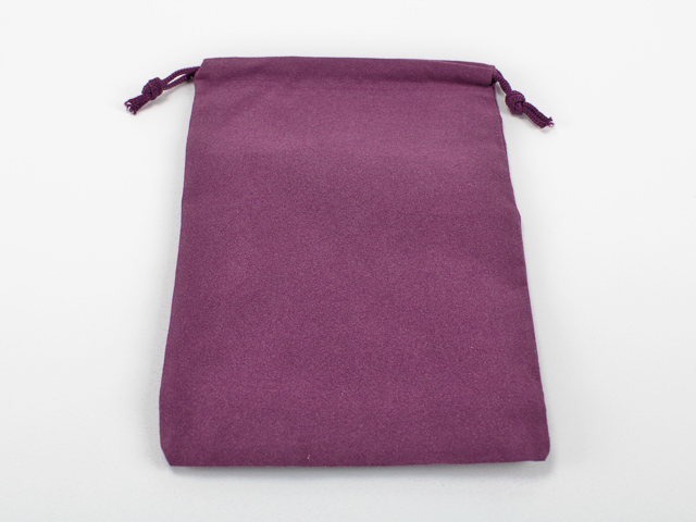 SUEDECLOTH DICE BAG - LARGE PURPLE
