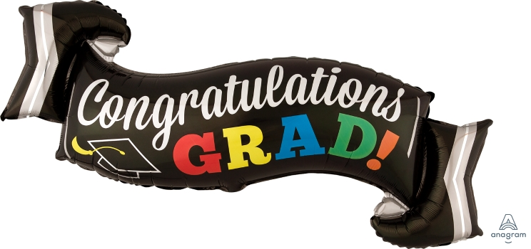 Balloon Foil Super Shape Congrats Grad Banner
