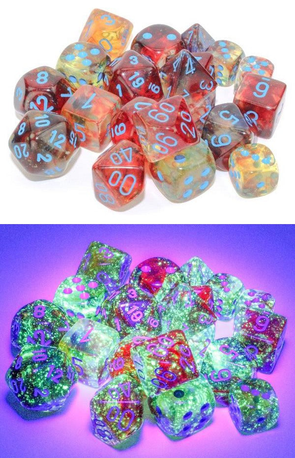 Dice Nebula 7-Die Set Primary/Turquoise Luminary
