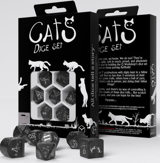 Dice Cats 7-Die Set Waffle