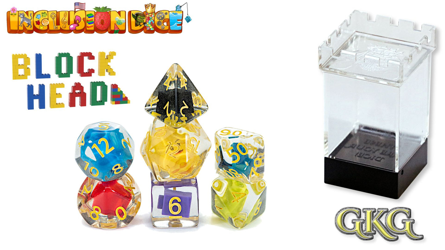 Dice Inclusion - Block Head 7-Die Set Upgraded Case