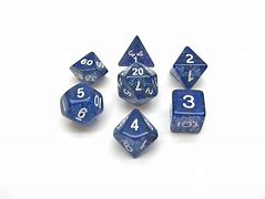 Dice Koplow Glitter Polyhedral 7pc Set Blue