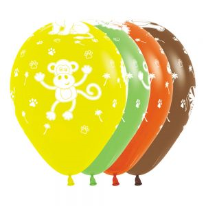 Balloon Latex 11 Inch Fashion Jungle ASSORTED COLOURS