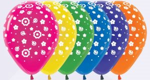 Balloon Latex 11 Inch Fashion Lady Bugs ASSORTED COLOURS