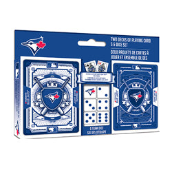 MLB 2Pk Cards & Dice Set - Blue Jays