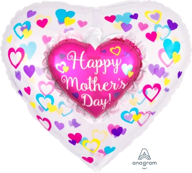 Balloon Foil Super Shape Happy Mother's Day Heart