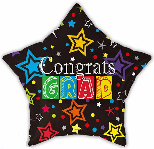 Balloon Foil 18 Inch Congrats Grad Star