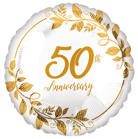 Balloon Foil 18 Inch 50th Anniversary