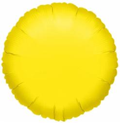 Balloon Foil 19 Inch Circle Metallic Yellow