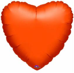Balloon Foil 19 Inch Heart Metallic Orange
