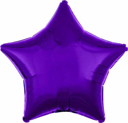 Balloon Foil 19 Inch Star Metallic Purple