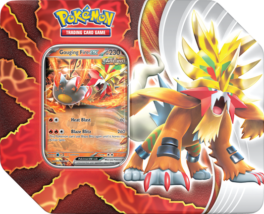 Pokemon Paradox Destinies Tin - Gouging Fire EX