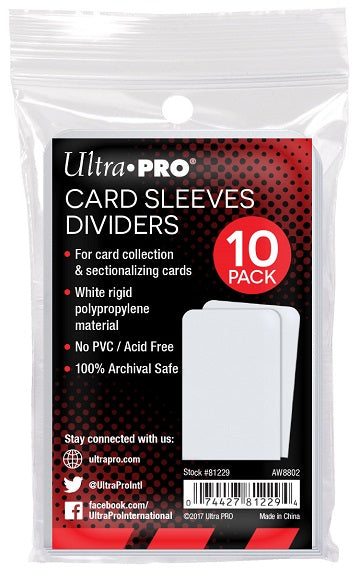 Ultra-Pro Card Sleeves Dividers 10CT