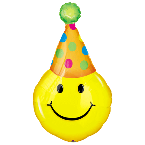 Balloon Foil Super Shape Party Hat Smiles
