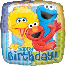 Balloon Foil 18 Inch Sesame Street Birthday