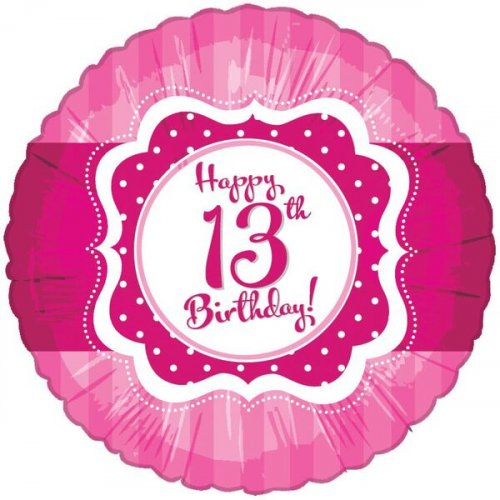 Balloon Foil 18 Inch Happy Birthday 13th