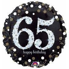 Balloon Foil 18 Inch Happy 65th Birthday