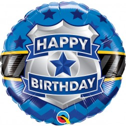 Balloon Foil 18 Inch Happy Birthday Badge