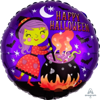 Balloon Foil 18 Inch Happy Halloween Witch