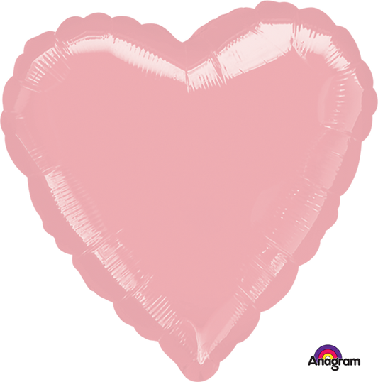 Balloon Foil 19 Inch Heart Pearl Pastel Pink