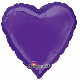Balloon Foil 19 Inch Heart Metallic Purple