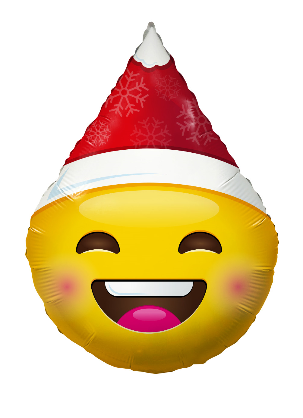 Balloon Foil 18 Inch Smiley Christmas Hat