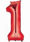 Balloon Foil 34 Inch Red Number 1 Foil
