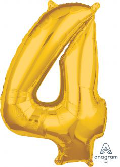 Balloon Foil 34 Inch Gold Number 4